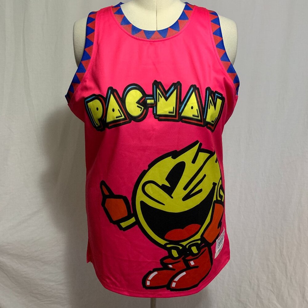 Headgear Classics Basketball Jersey Pac-Man 1980 Puck Man Pink Mens 2XL XXL